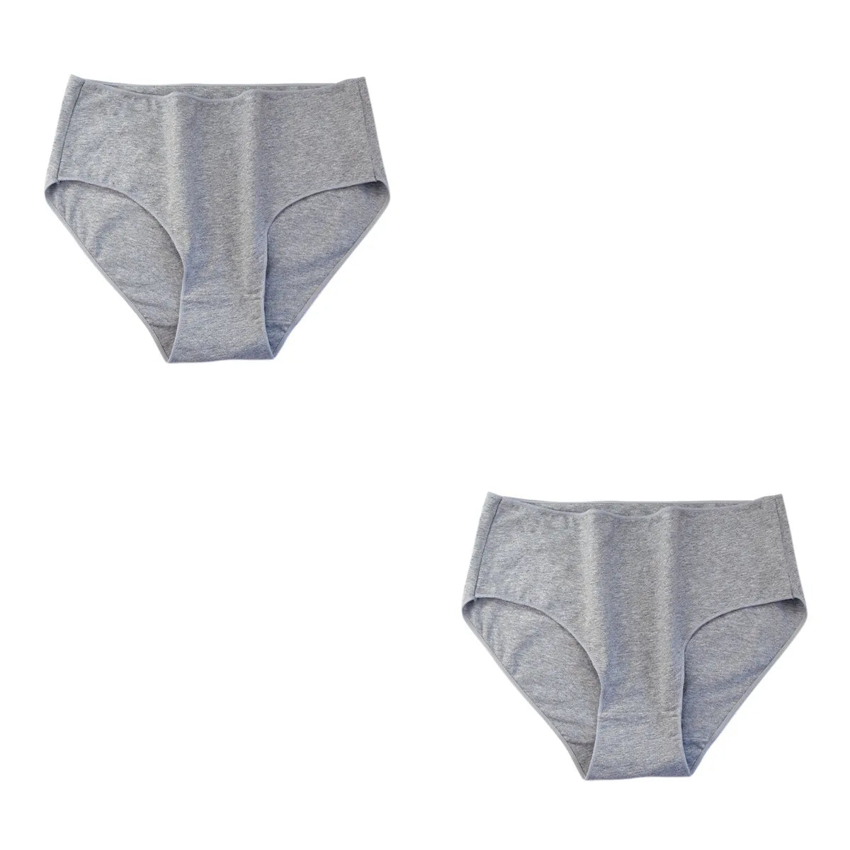 2PCS/Set Cotton Briefs Women High Waist Underpants Solid Color Lingerie Female Comfot Breathable M-2XL Panties Intimates
