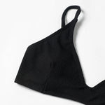ZTVitality Black Sexy Women Swimsuit 2022 New Arrival Padded Bra Ribbed High Cut Bikini Beachwear Swimwear Brazilian Biquini S-L