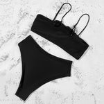 ZTVitality Folds Green Bikinis 2025 New Arrival Sexy Bikini Push Up Straps Padded Bra High Waist Swimsuit Female Swimwear Women