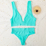 Seamless Bra And Panties Set Push Up Bras Women Sexy Lingerie Female High Waist G-String V-neck Brassiere Underwear Set