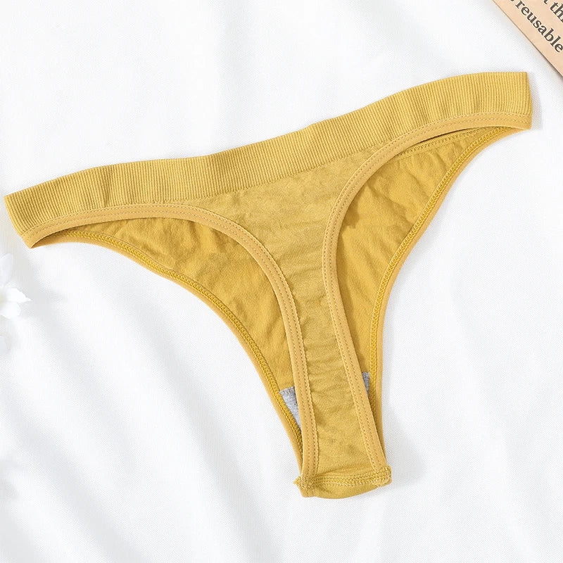 3Pcs/Set Women Brazilian Panties Low-Rise Thong Comfort T-back Underwear Sexy Lingerie High-Stretch G-string Multi Color M-XL