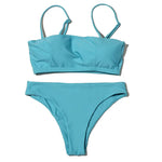 ZTVitality Solid Sexy Bikinis Push Up Bikini 2026 New Arrival Straps Padded Bra Mid Waist Swimsuit Solid Swimwear Women Biquini
