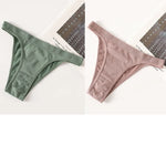 2PCS/Set Seamless Women Brazilian Panties Female Underpants High Leg Cut Underwear Sexy Lingerie Bikini Sports Briefs M-L
