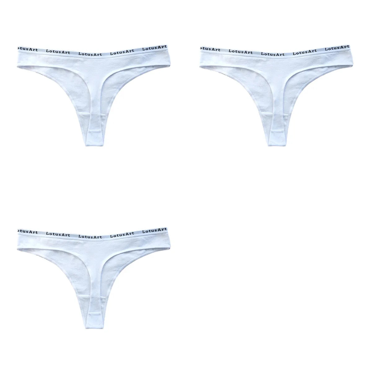 3Pcs/Set Cotton Panties Sexy G-string Low Rise Panties Women Seamless Underwear Set Female Underpants Breathable Lingerie Panty