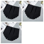 3Pcs/Set Women Ice Silk Panties Wavy Trim Seamless Underwear High Waist Panty No Show Briefs Invisible Ladies Lingerie M-XXL