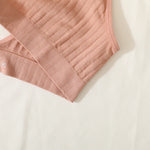 Women Seamless Bra And Panties Set Sexy Ribbed Bra Top Low Waist Thongs Wire-free Brassiere No Pads Comfort Intimates M-XL