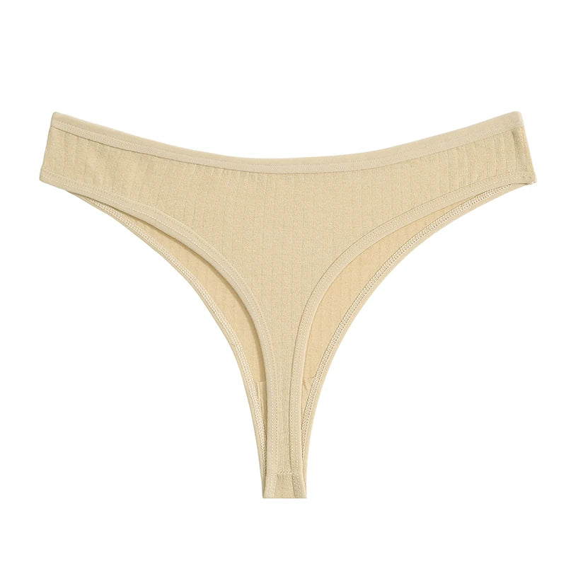 Women Cotton Thongs Panties Sexy Low Waist T-Back G-string Underpants Thongs Girls S-XL Intimates Lingerie Breathable Bikini New