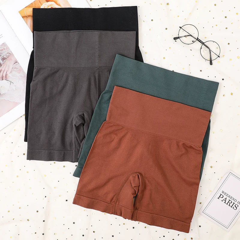 Women Seamless Shapewear High Waist Safety Short Pants Sports Shorts Push-Up Hip Panties Female Underwear Seamless Underpants