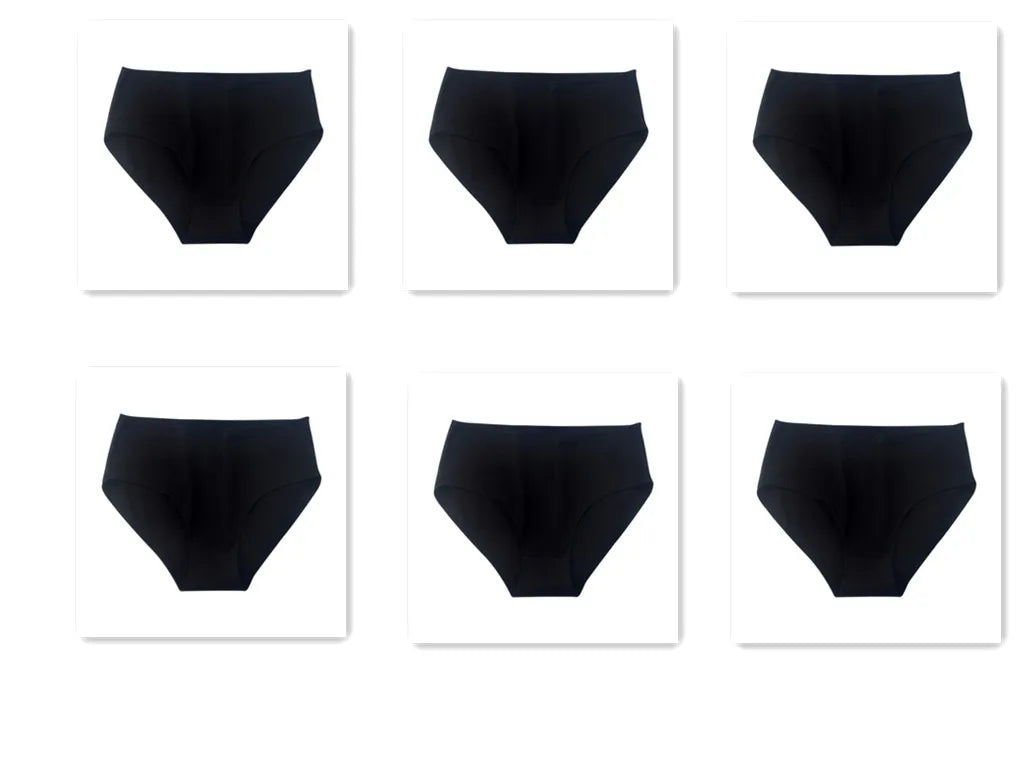 6Pcs/Set Women High Waist Cotton Briefs Breathable Panties Seamless Edge Comfort Underwear Solid Color Soft M-2XL Intimates
