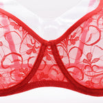 Womens Ultra-thin See Through Bras For Men Mesh Seamless Bralette Embroidery Sexy Lingerie Plus Size Brassiere