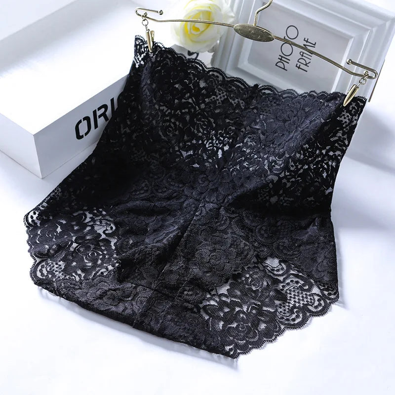 Sexy Lace Shapers Panties Europe Women Seamless Hip Raise Slimming Tummy Control Briefs Transparent 3XL Plus Size Lingerie