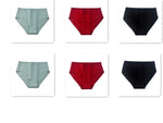 6Pcs/Set Women High Waist Cotton Briefs Breathable Panties Seamless Edge Comfort Underwear Solid Color Soft M-2XL Intimates
