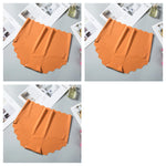 3Pcs/Set Women Ice Silk Panties Wavy Trim Seamless Underwear High Waist Panty No Show Briefs Invisible Ladies Lingerie M-XXL