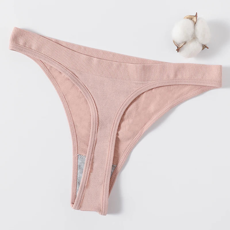 M-XL Women's Thongs Seamless G-string Brazilian Panties Sexy Underwear Cotton Briefs Low Waist Thongs Ladies Lingerie