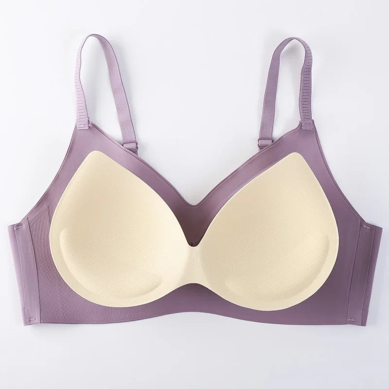 2Pcs/Set Seamless Bras For Women Wire Free Push Up Underwear Sexy Lingerie Invisible Bra Top Removable Pads Female Intimate