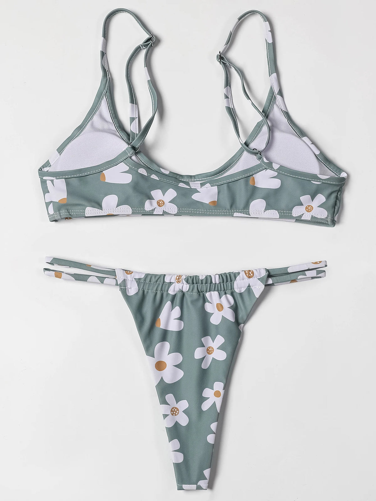 ZTVitality Swimwear Women Floral Print Sexy Bikini 2022 Hot Sale Straps Padded Bra Low Waist Swimsuit Female Brazilian Biquini