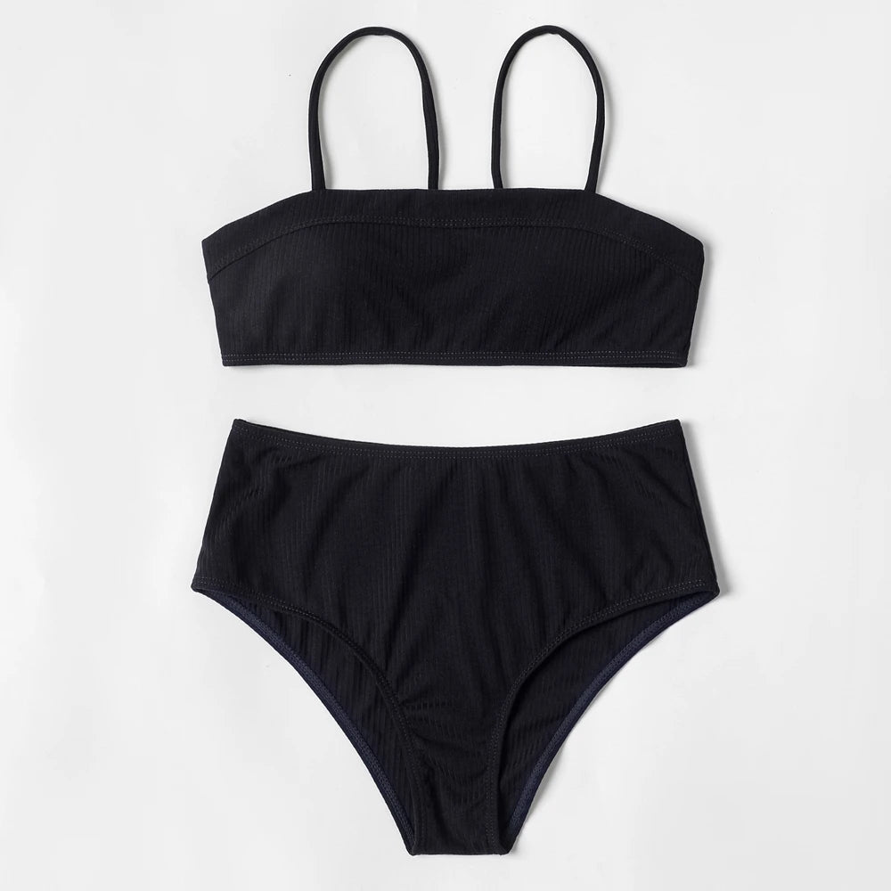 ZTVitality Solid Sexy Bikini 2025 New Arrival Padded Bra High Waist Swimsuit Brazilian Swimwear Women Bathing Suit Beachwear S-L