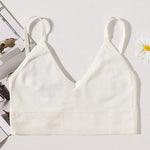 Seamless Bras For Women U-Back Sports Crop Top Sexy Lingerie Non-wire Thin Strap Ribbed No Pads Underwear V Neck Intimates M-XL
