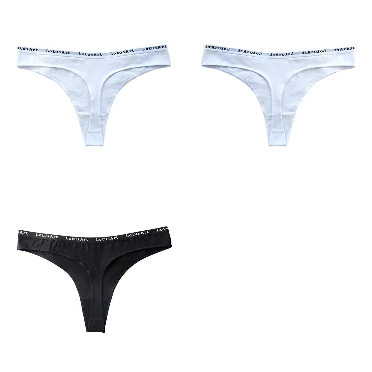 3Pcs/Set Cotton Panties Sexy G-string Low Rise Panties Women Seamless Underwear Set Female Underpants Breathable Lingerie Panty