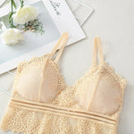 Lace Bralette Women Bras Tube Top Sexy Lingerie V Neck Crop Tops Underwear Cropped Bra Female Tank Crop Top