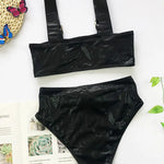 2026 Snake Printed Bandeau Bikini High Waist Swimsuit Women Vintage Swimwear Female Waist Belt Bikini Set Push Up Bathing Suit