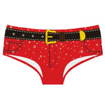 Women's Breathable Elastic Underpants Original Christmas Pattern Print Briefs Sexy Low-waist Knickers Sexy Butt Wrap T-pants