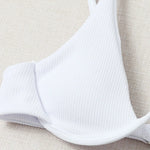 Sexy Underwire Bikini 2026 Mujer Women Solid Red Push Up Bra Thong Swimsuit Haler V Neck Bathing Suit Mini Micro Thong Swimwear
