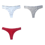 3Pcs/Set Cotton Panties Sexy G-string Low Rise Panties Women Seamless Underwear Set Female Underpants Breathable Lingerie Panty