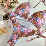 2022 Bikini Set Women Swimwear Push Up Swimsuit Bottom Print Brazilian Biquini Bathing Suit Swim Wear Beach