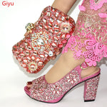 Doershow Women Shoes and Bags To Match Set Italy Party Pumps Italian Matching Shoe and Bag Set for Party shoes! 1-2