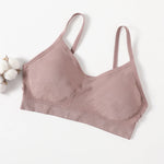 Women's Wireless Bra Sports Tube Top Ribbed Ruched Camisole Bralette With/Without Pads Underwear Sexy Lingerie M-L Intimates