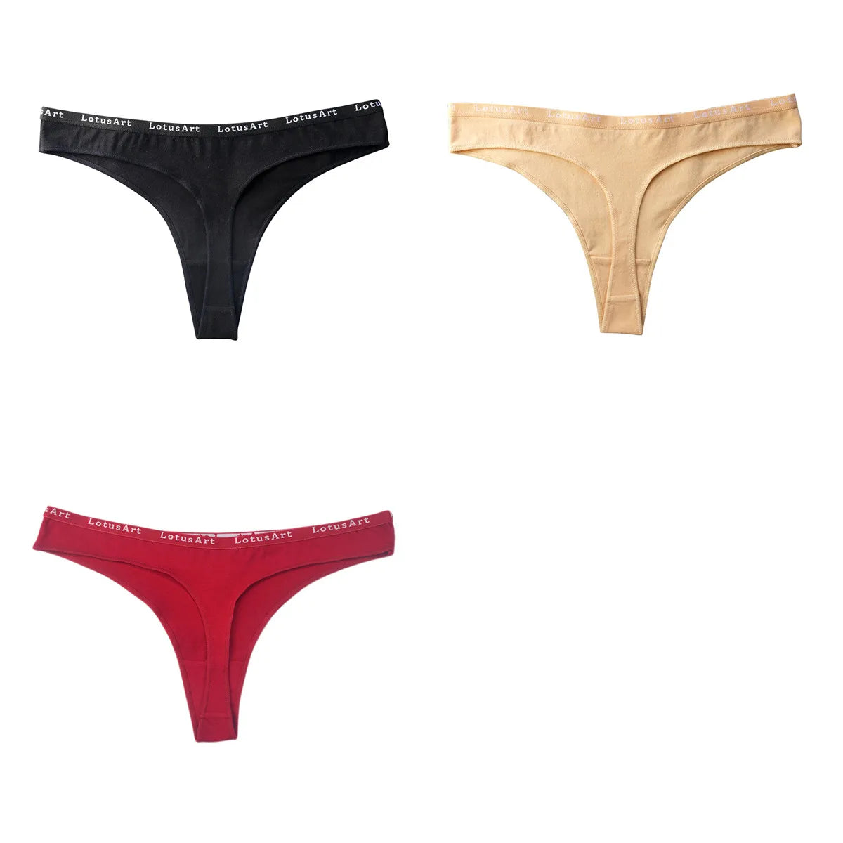 3Pcs/Set Cotton Panties Sexy G-string Low Rise Panties Women Seamless Underwear Set Female Underpants Breathable Lingerie Panty