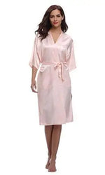 Hiloc Solid Color Sleepwear Robe Lace Up Peignoirs For Women Pajama Flare Sleeves Bathrobes Female Nightwear Elegant Loungewe