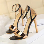 BIGTREE Shoes 11 cm High Heeled Sandals Women Summer Shoes Stiletto High Heels Open toed hollowed out Women Sandals Party Shoes