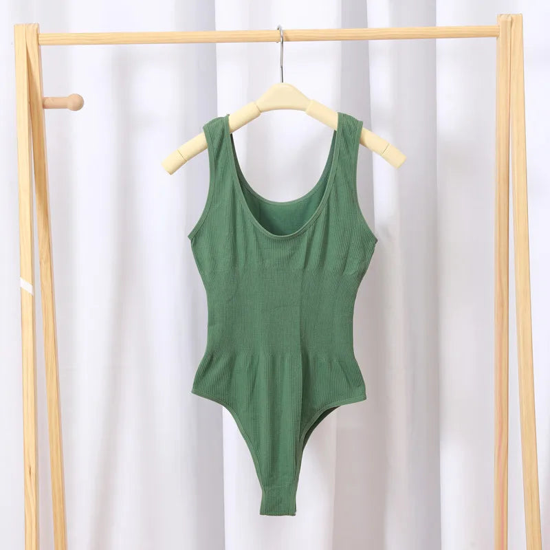 Women Seamless Jumpsuits Tummy Control Shapewear Pants Female Bodysuit Slimming Underwear U Back Tops Sexy Thongs Bodyshaper