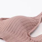 Women Deep V Ribbed Bralette Push-Up Bras Sports Seamless Bra Padded & Unlined Underwear Two Versions Top Sexy Lingerie S-XL