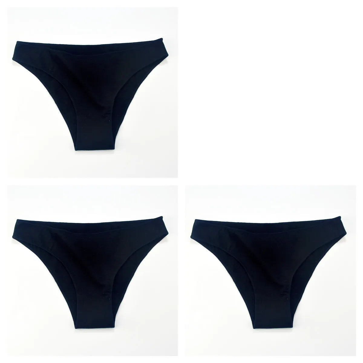 3Pcs/Set Women Cotton Bikini Briefs Skin-Friendly Low Rise Underwear Seamless Edge Soft Stretch Daily Ladies Panties M-XXL