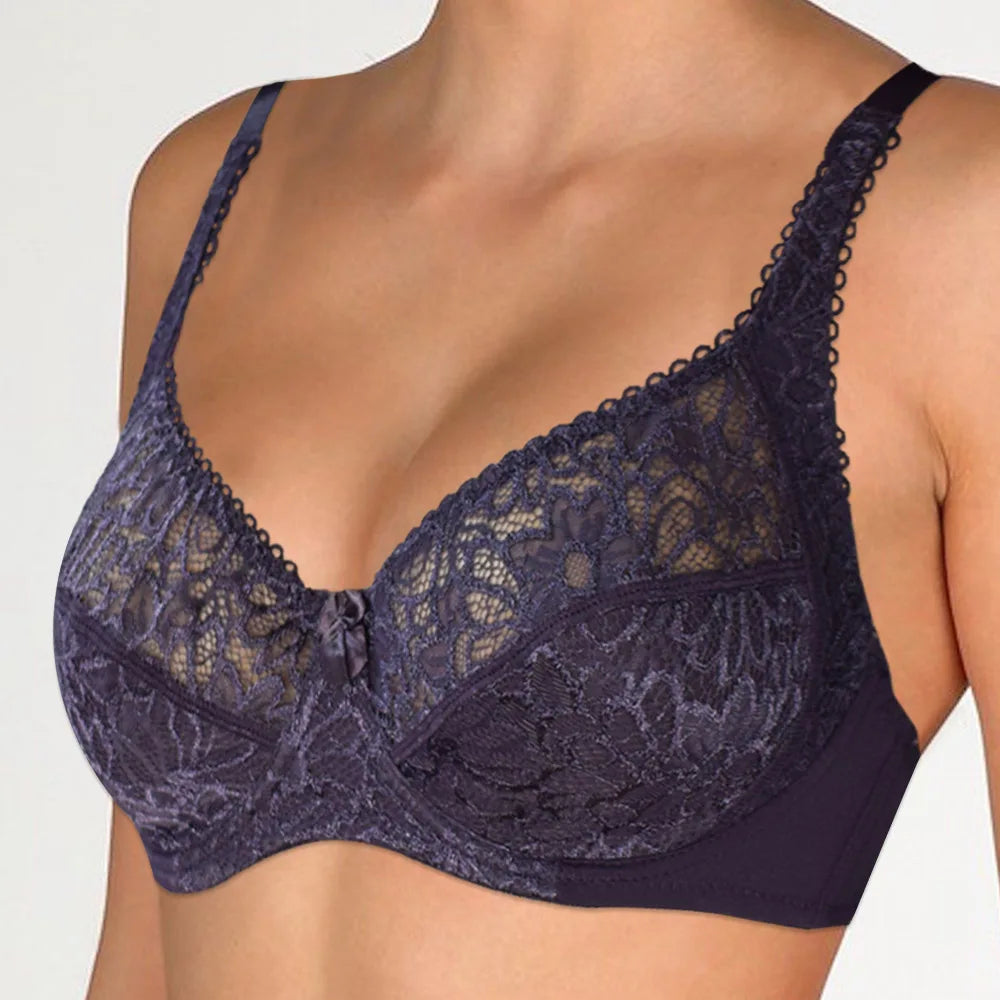 Plus Size Bras For Women Lace Bra Femme Transparent Large Brassiere Tops Underwear Sexy Lingerie C D DD E F Cup