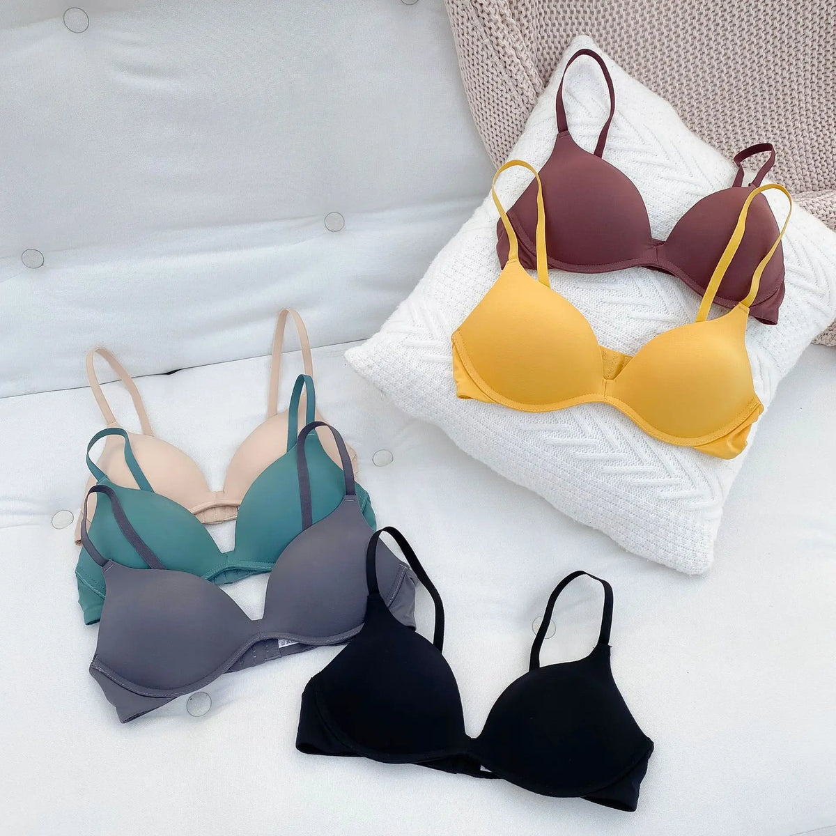 Backless Push-Up Bras For Women Seamless Underwear Sexy Lingerie 3/4 Cup Bralettes Wireless Brassiere Comfort T-Shirt Bra