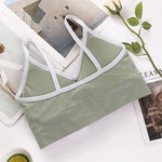 Seamless Tube Top Women Fitness Bra Ribbed Top Seamless Crop Top Female Sexy Lingerie Comfort Underwear Removable Pads