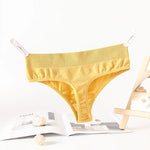Breathable Cotton Lady thong Solid Color Women's T-back Sexy Elastic waistband T-Pants Seamless G-String Cotton Crotch Knickers