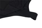Bodysuits Women Top Fashion V Neck Lace Skinny Lingerie Leotard Black Mesh Salopette Teddy Femme Horn Sleeves Rompers Jumpsuits