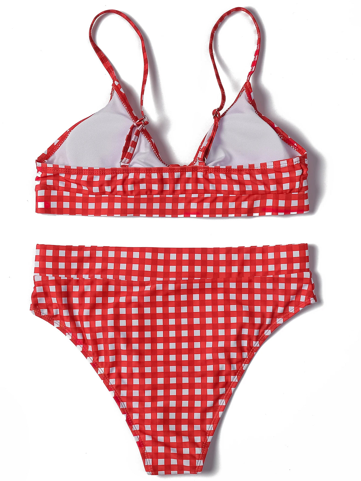 ZTVitality Bow Plaid Bikinis Push Up Sexy Bikini 2021 Hot Sale Straps Padded High Waist Swimsuit Retro Swimwear Women Biquini