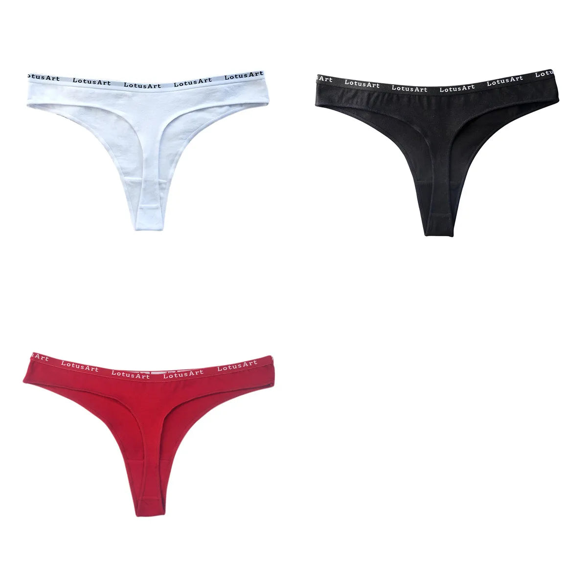 3Pcs/Set Cotton Panties Sexy G-string Low Rise Panties Women Seamless Underwear Set Female Underpants Breathable Lingerie Panty