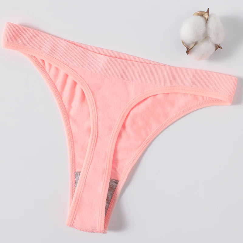M-XL Women's Thongs Seamless G-string Brazilian Panties Sexy Underwear Cotton Briefs Low Waist Thongs Ladies Lingerie