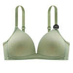 Thin Triangle Cup Bra Non-removable Shoulder Straps Women Underwear Deep-V Adjusted Brassiere Without Steel Ring Sleep Bralette