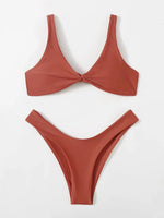 ZTVitality Solid Tie Sexy Bikini 2021 Hot Sale Padded Bra High Leg Bandage Push Up Bikini Set Brazilian Swimsuit Women Swimwear