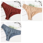 3Pcs/Set Thongs Women's G-String Sexy Female Seamless Underwear Breathable Panties Soft Sexy Lingerie Comfort Intimate