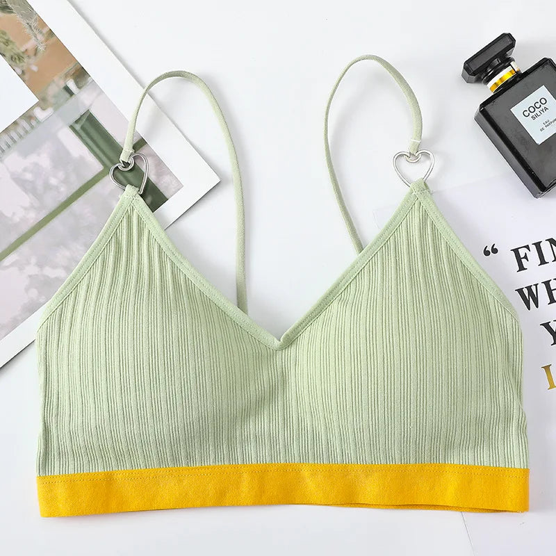 Women Padded Bras Top Seamless Bra Tank Top No Rims Underwear Summer Tube Top Female Sexy Lingerie Backless Brassiere