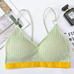 Women Padded Bras Top Seamless Bra Tank Top No Rims Underwear Summer Tube Top Female Sexy Lingerie Backless Brassiere